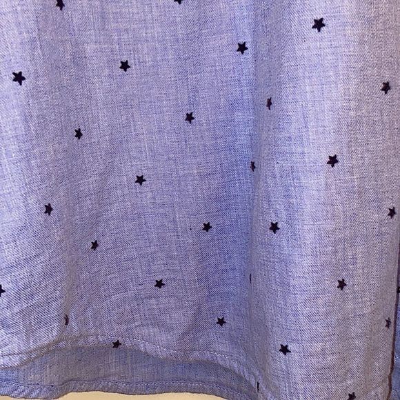 ⭐️ HP TALBOTS Embroidered Star Classic Perfect Fit Button Down Shirt - Picture 8 of 9